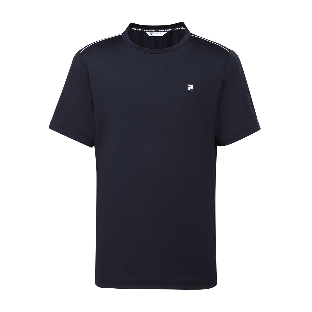 휠라 골프 남성 반소매 티셔츠 - 네이비(박스로고)