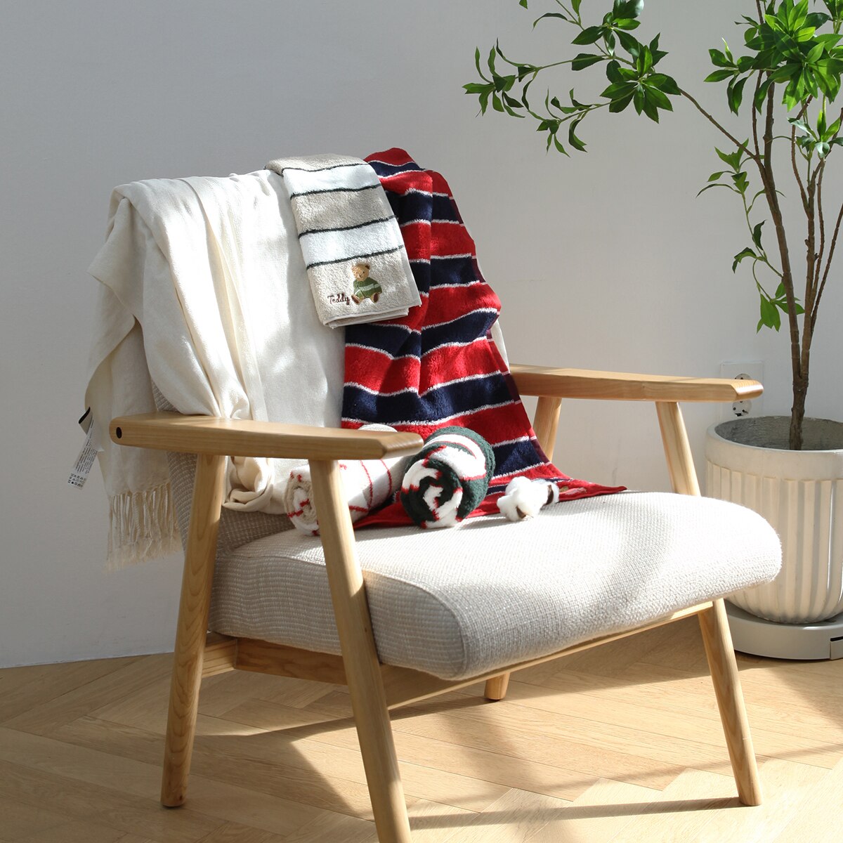 테디베어 선염 세면타월 5P 테디베어 선염 세면타월 5P