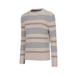 Olzen Men's Wool Blend Pattern Knit - Beige