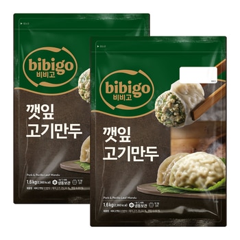 비비고수제깻잎만두1.6kg x 2