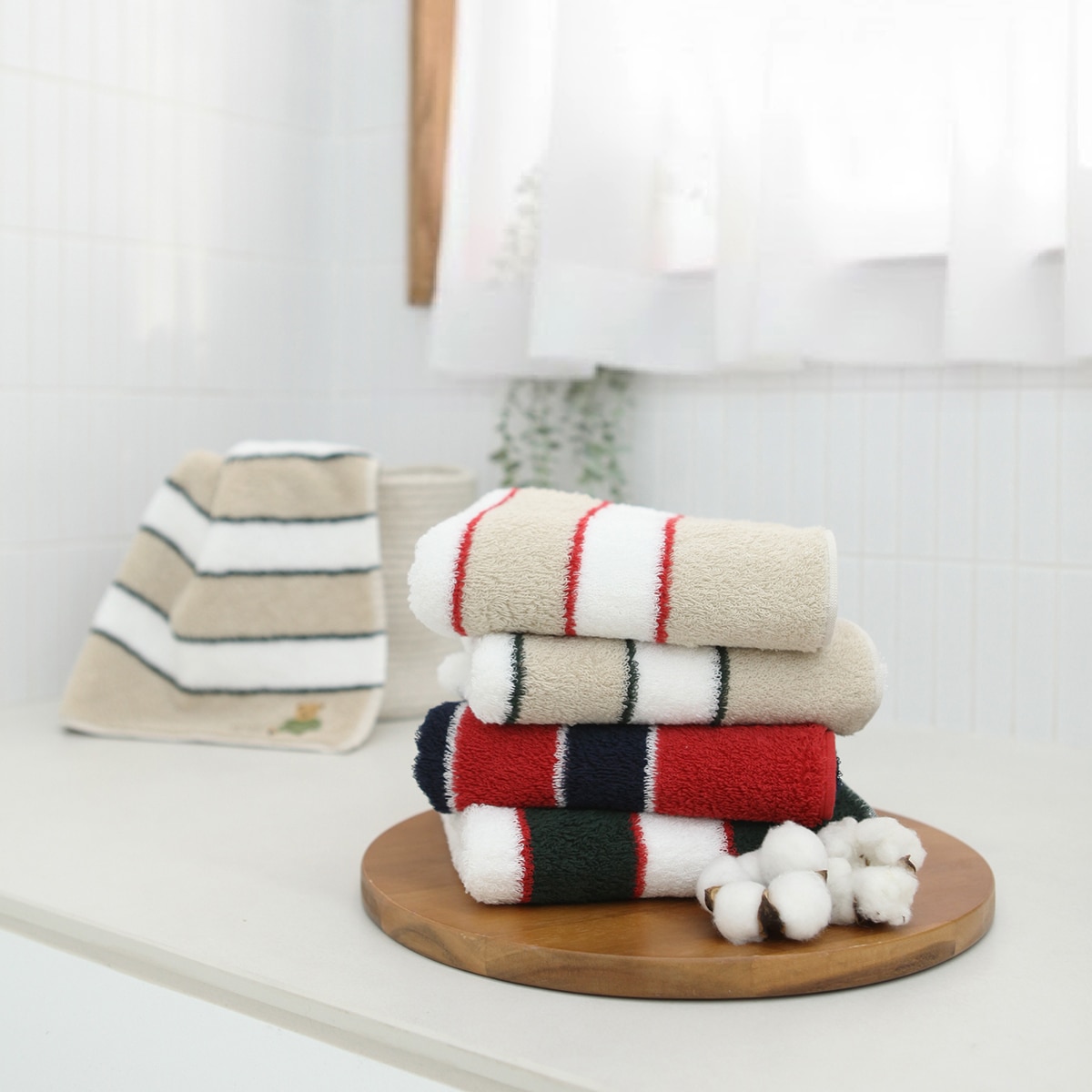 테디베어 선염 세면타월 5P 테디베어 선염 세면타월 5P