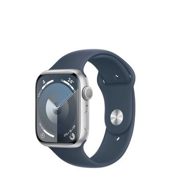 Apple 워치 9 GPS 45mm SLV/SB 스포츠 밴드 - S/M