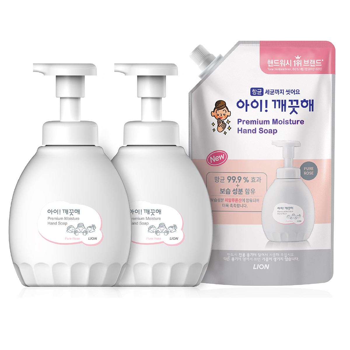 아이깨끗해 프리미엄 핸드워시 450ml x 2 + 리필600ml