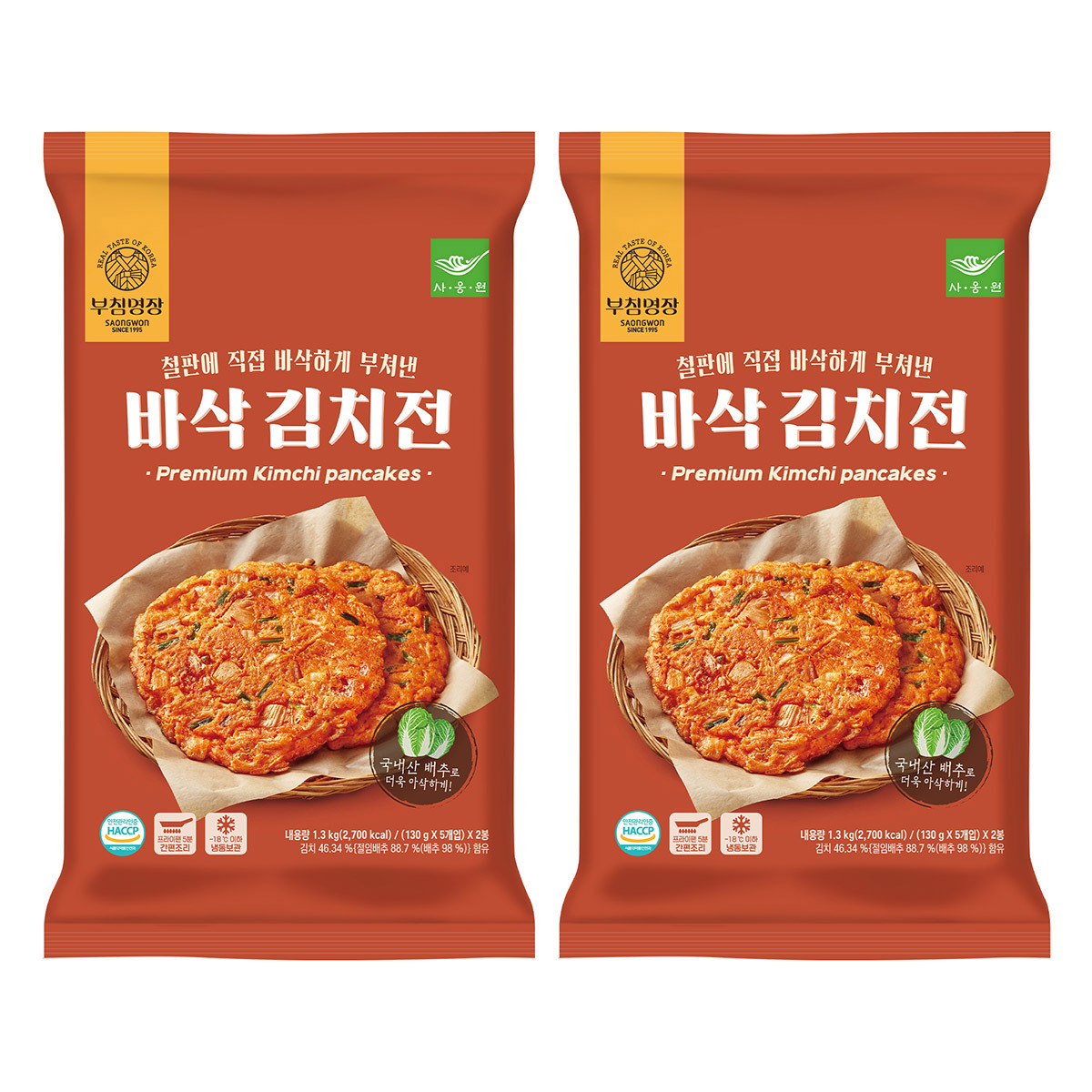 사옹원 바삭 김치전 1.3kg x 2