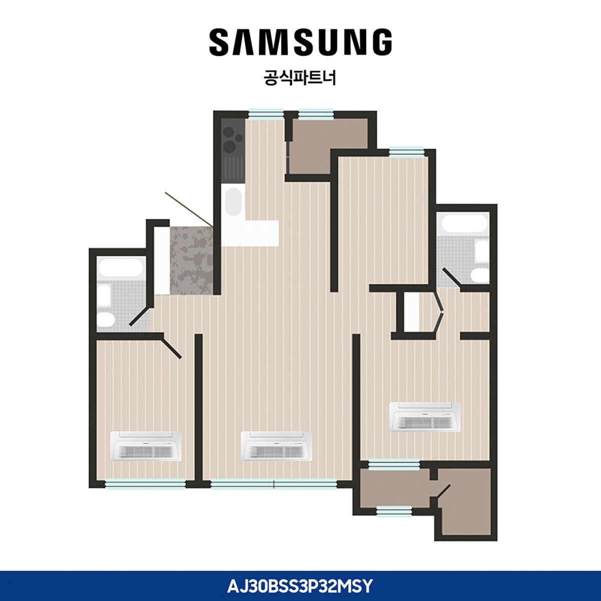 삼성 시스템 에어컨103.2m ²다배관 (32PY)