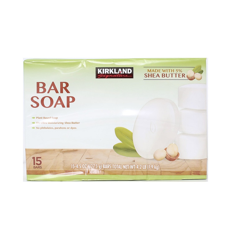 Kirkland Signature Bar Soap 127.5g x 15 (Shea) 1397147