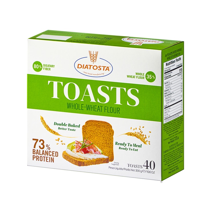 Diatosta Whole-Wheat Toasts Regular 300g x 6 676825