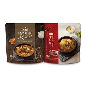 차돌박이 냉이 된장찌개800gx2 + 한우국밥800gx2 차돌박이 냉이 된장찌개800gx2 + 한우국밥800gx2