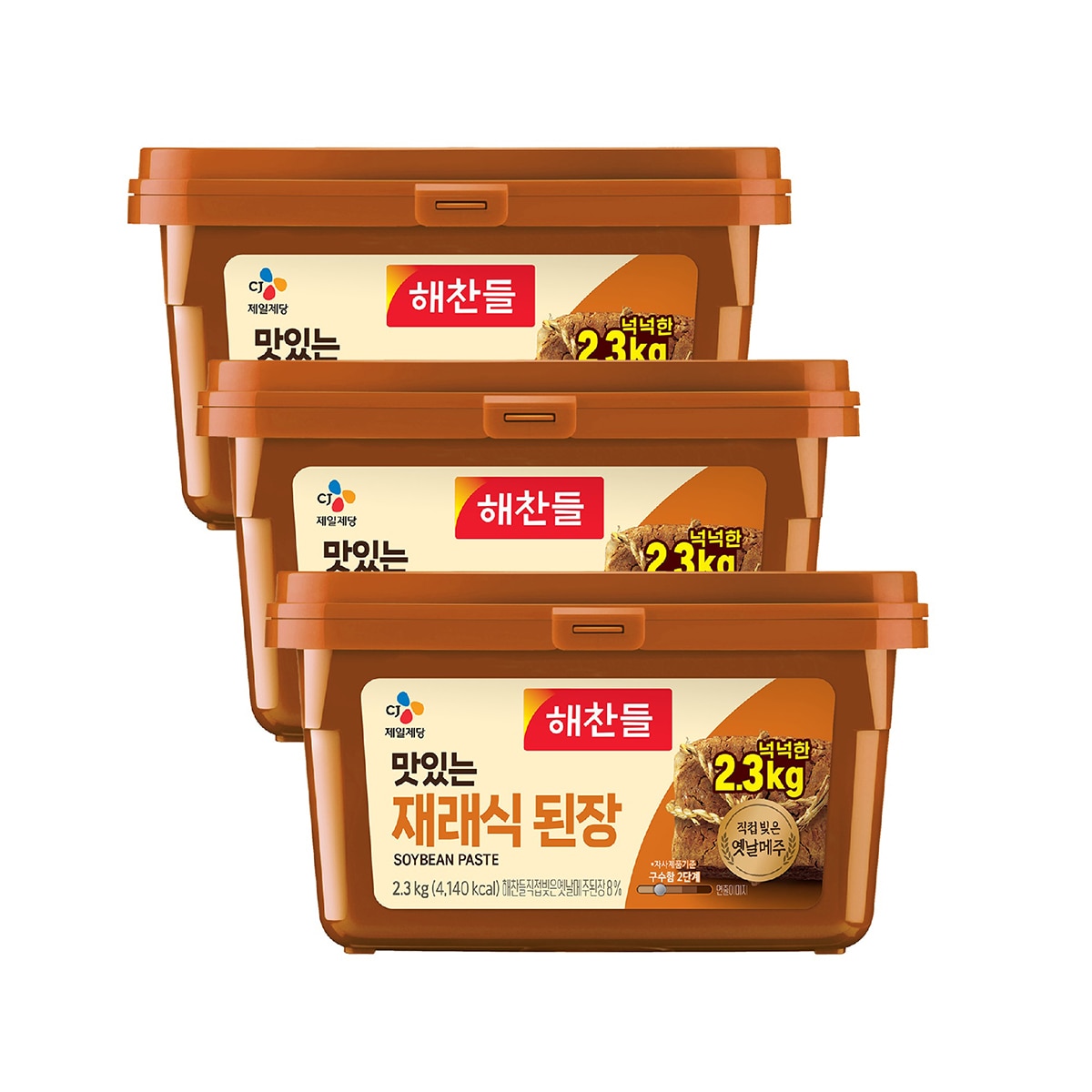 해찬들 맛있는 재래식 된장2.3kg x 3