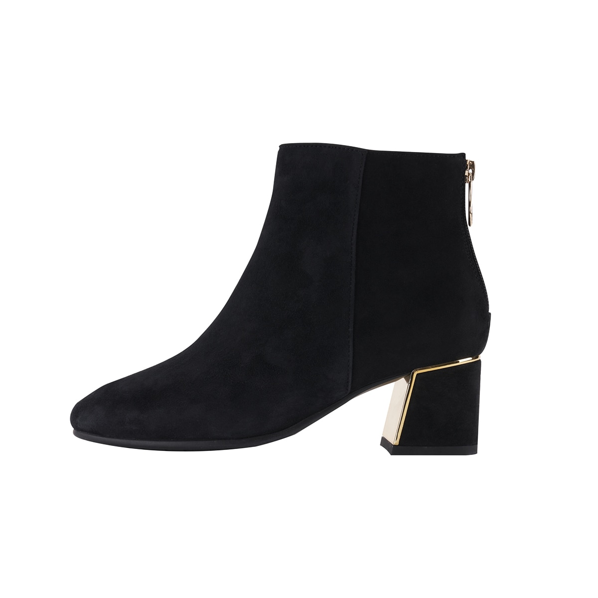 Elizabeth Stuart Cow Leather Goldheel Ankle Boots