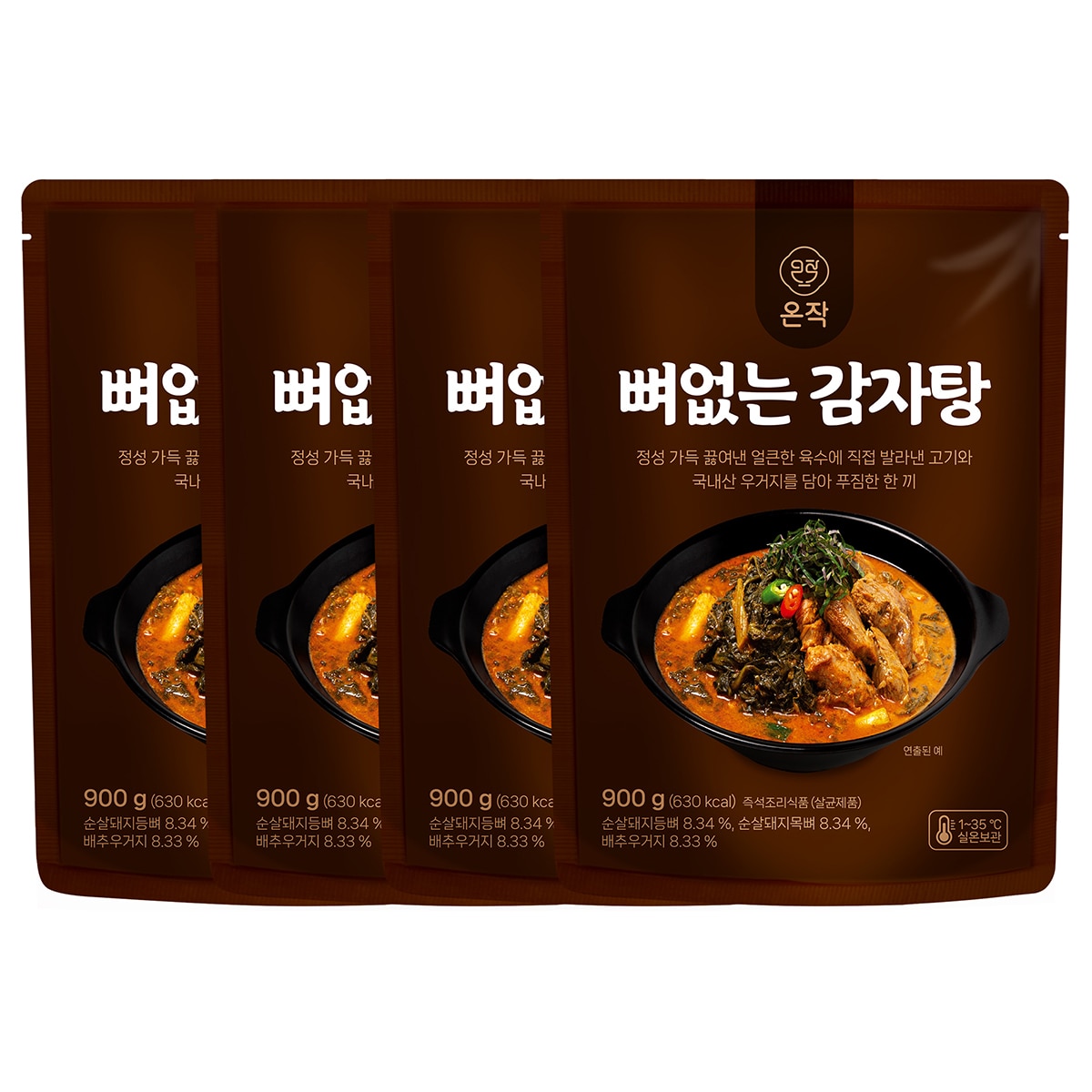 온작 뼈 없는 감자탕 900G X 4 온작 뼈 없는 감자탕 900G X 4