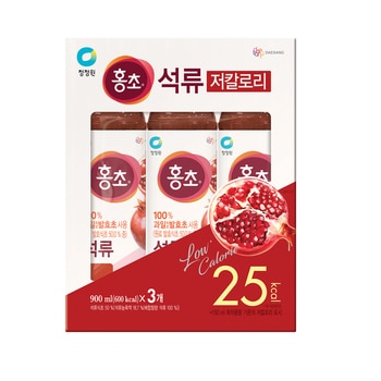 청정원 홍초 석류 900ml x 3 (저칼로리)/최소구매2