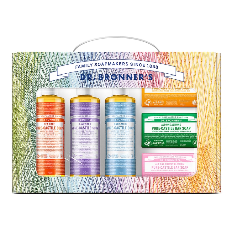 Dr.Bronner's Pure-Catile Soap&Bar Soap Gift Set X5 634818