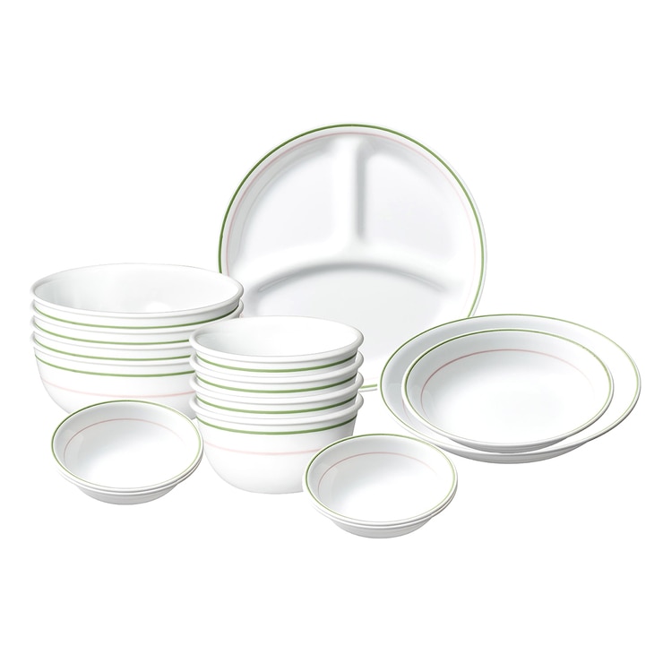 Corelle Double Ring Green 16P 628981