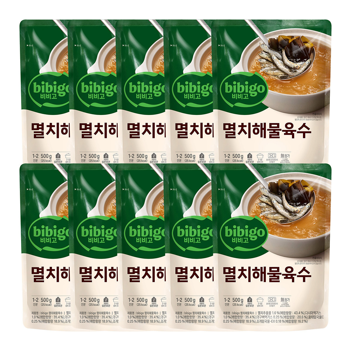 CJ비비고 진국육수멸치해물육수 500g x 10