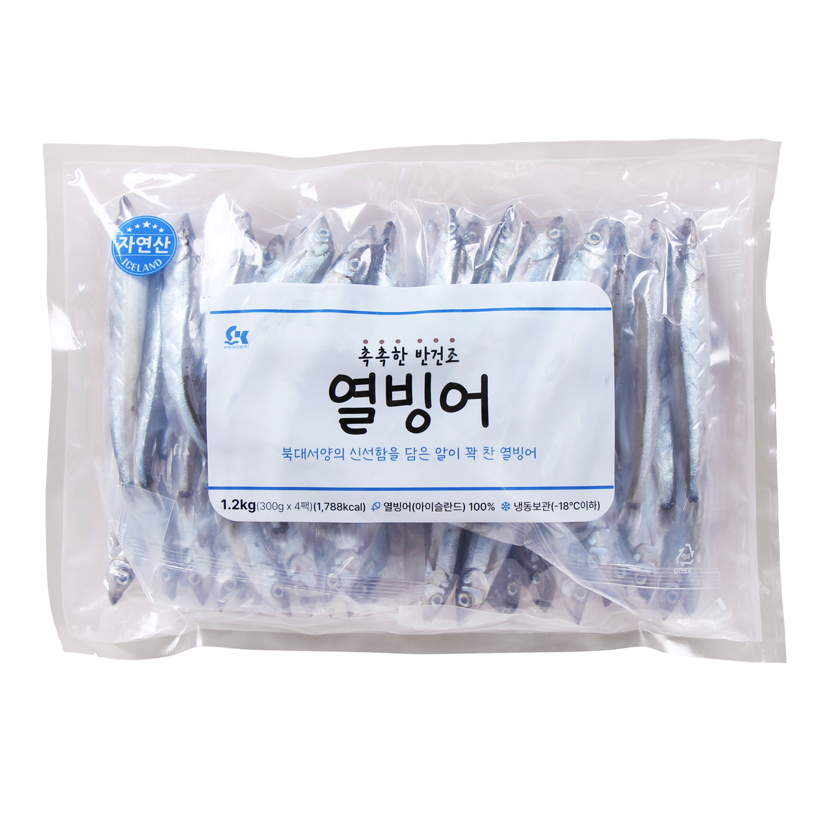 냉동촉촉한반건조열빙어 1.2kg x 2pack