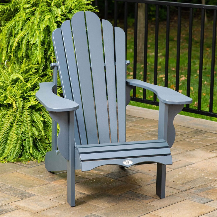 Classic Adirondack Chair, Grey 1900693