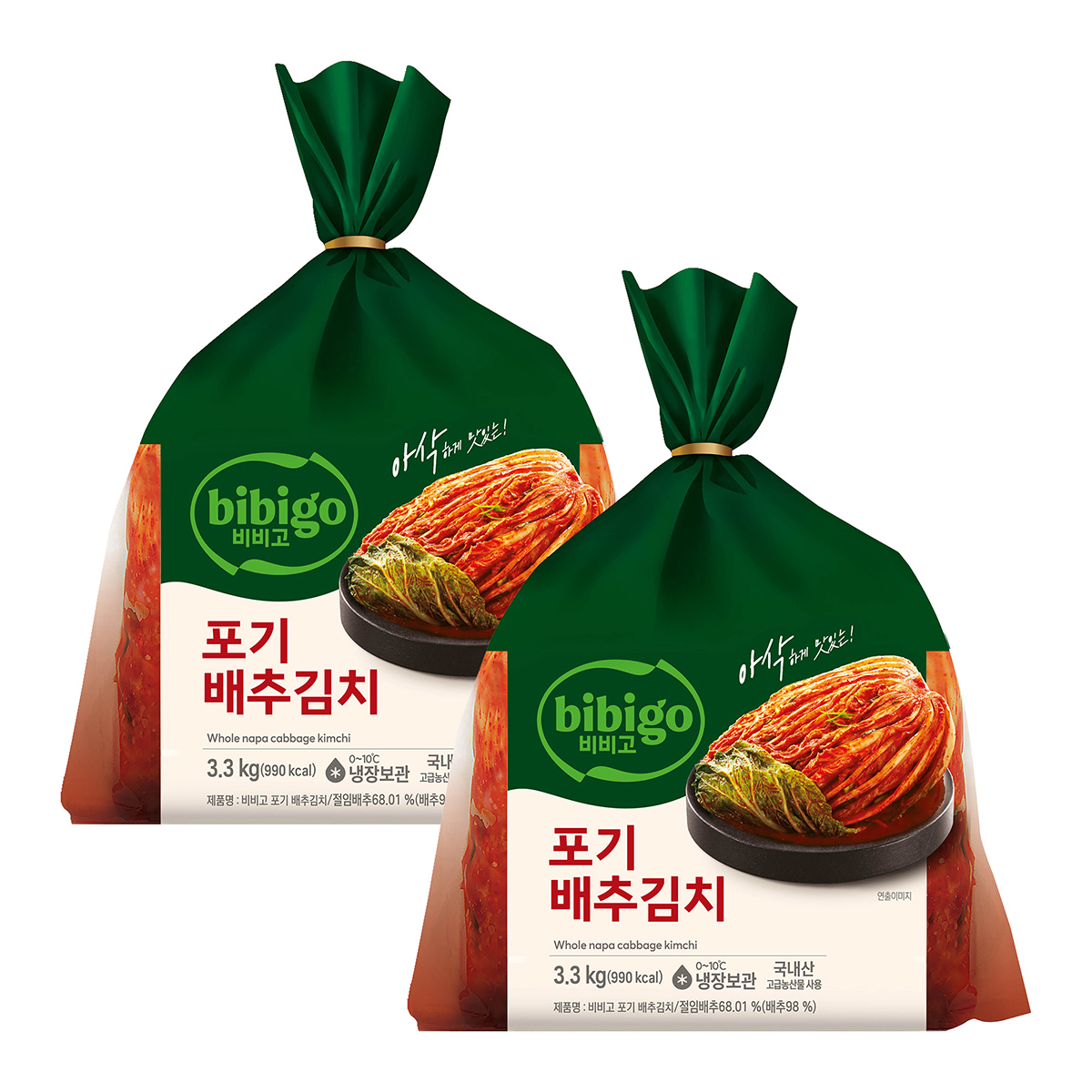 비비고 포기 배추김치3.3kg x 2팩