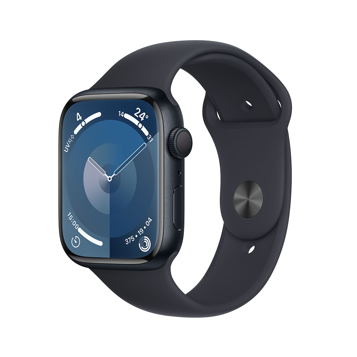 Apple 워치 9 GPS 45mm MD/MD 스포츠 밴드 - S/M