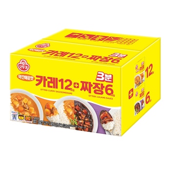 오뚜기 3분 카레 & 짜장200g x 12 + 200g x 6 오뚜기 3분 카레 & 짜장200g x 12 + 200g x 6