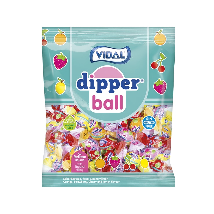 Vidal Dipper Ball Fruit Cany 1.8kg / 900g x 2 676306