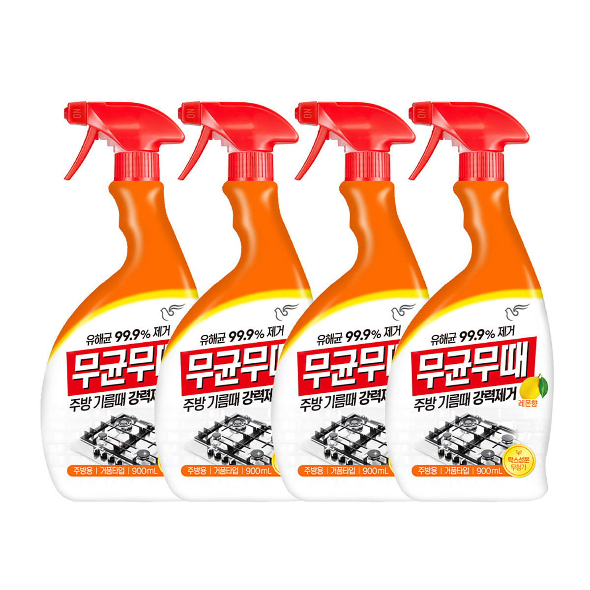 피죤 무균무때 세정제 900ml x 4pk - 주방용