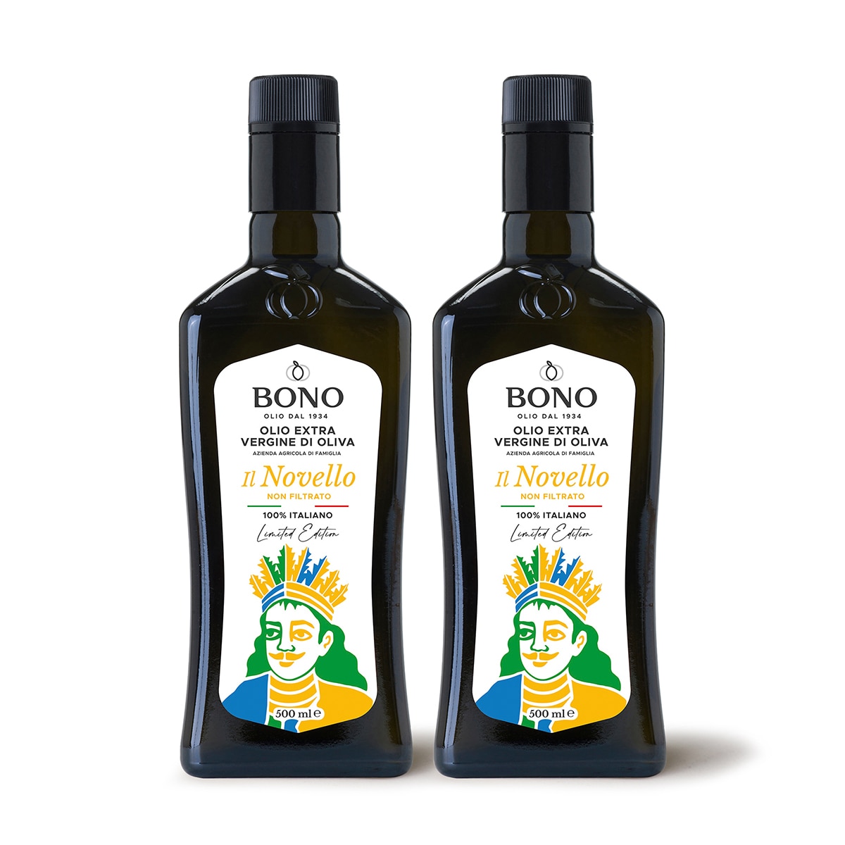 Bono 노벨로 논필터 엑스트라 버진 올리브 오일 500ml x 2