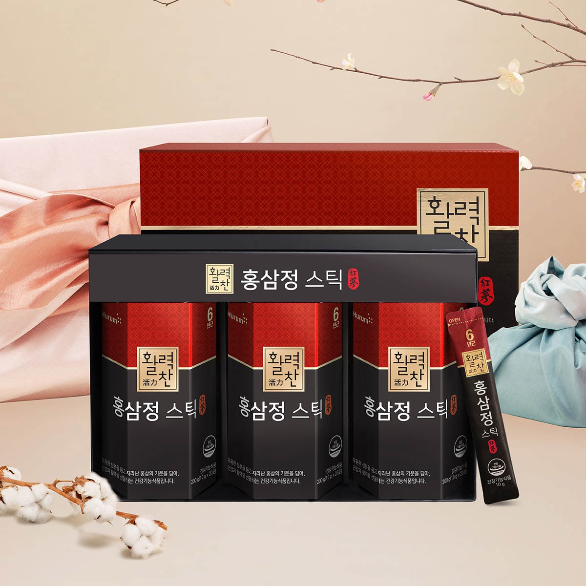 휴럼 활력찬 홍삼정 스틱 10g x 60포