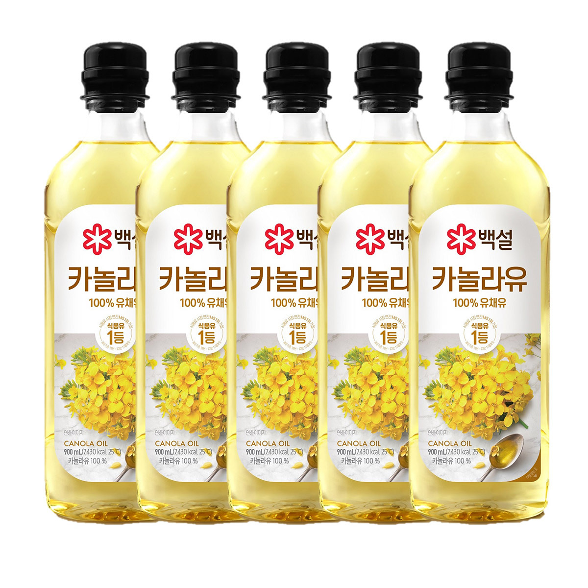 백설 카놀라유 900ml x 5