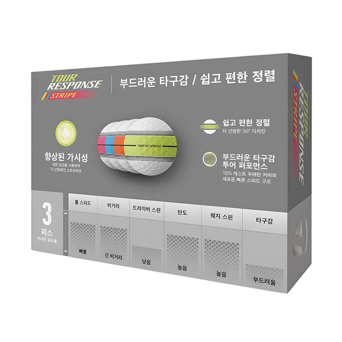 테일러메이드 스트라이프 3피스 골프공12개 x 2